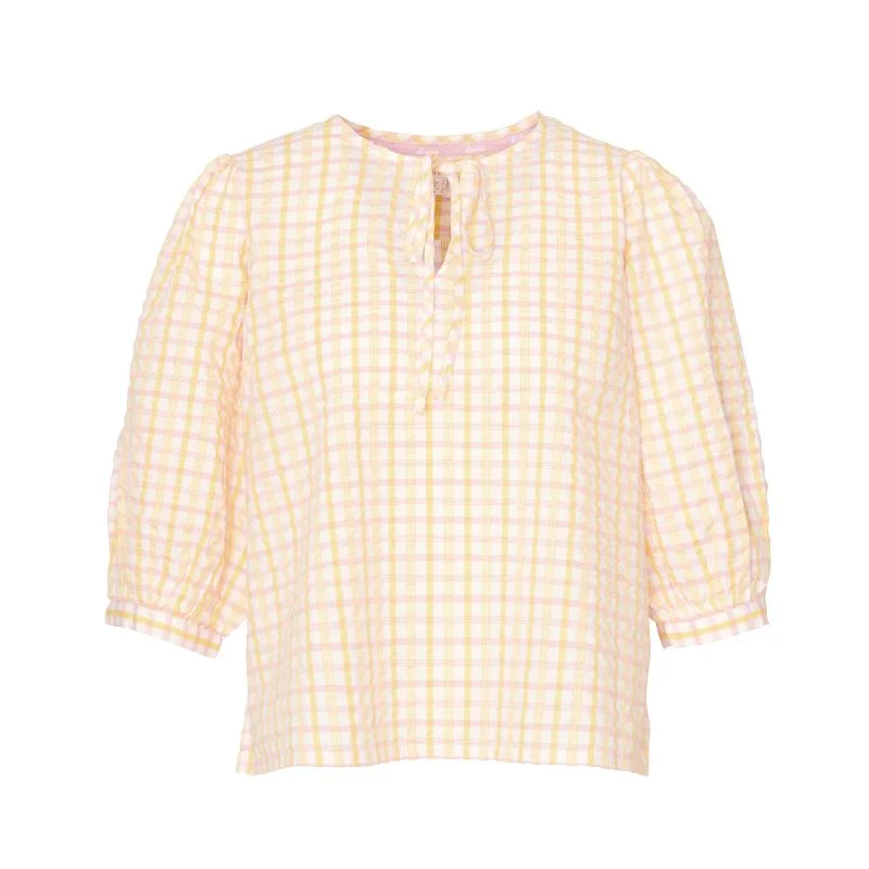 Barbour Belmont Ladies Shirt - Mallow Pink Check Modern Fit Short Sleeve