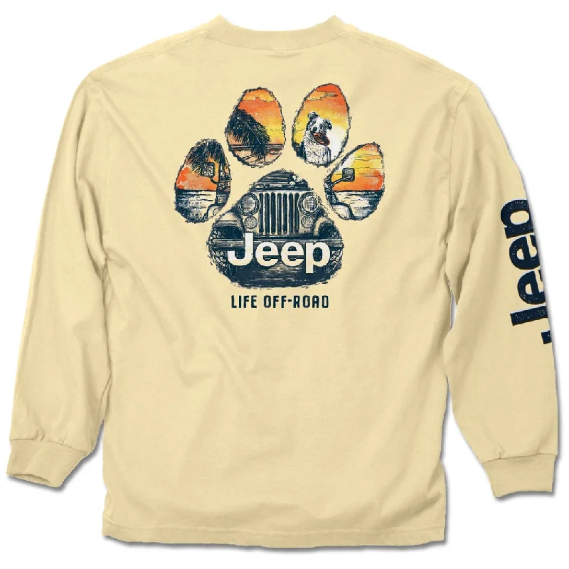 Jeep - Dog Paw Long Sleeve Shirt Casual Ruffle Short Shirt