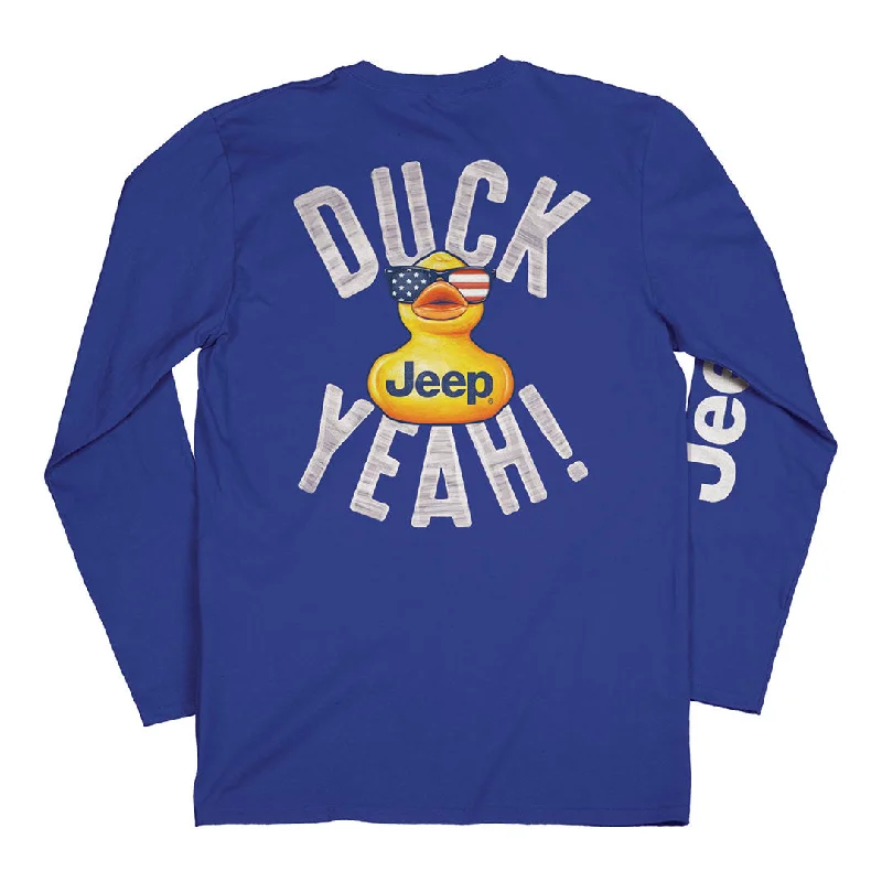 Jeep - Duck Yeah Long Sleeve Shirt Elegant High-Low Short Shirt