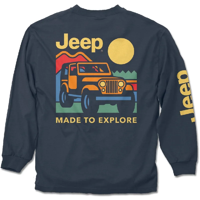 Jeep - Made to Explore Long Sleeve Shirt Casual Button-Down Short Shirt