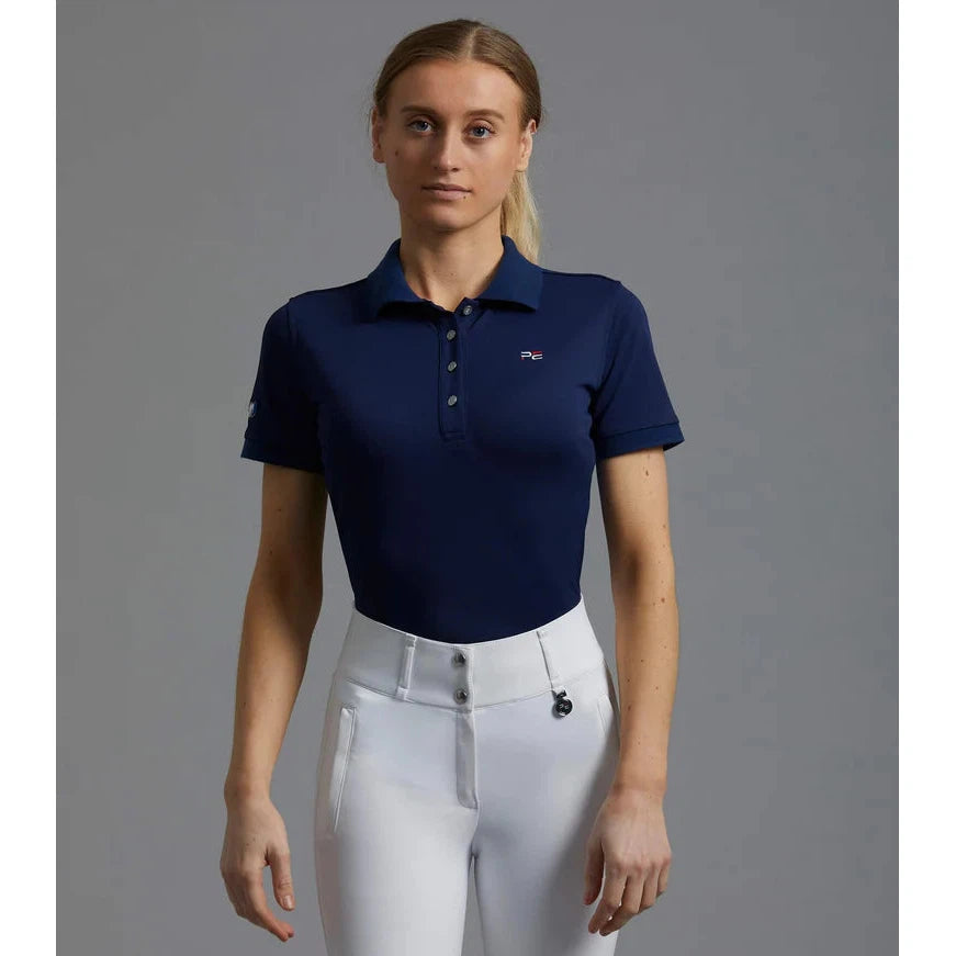 PE Ladies Team Polo Shirt Trendy Summer Short Sleeve