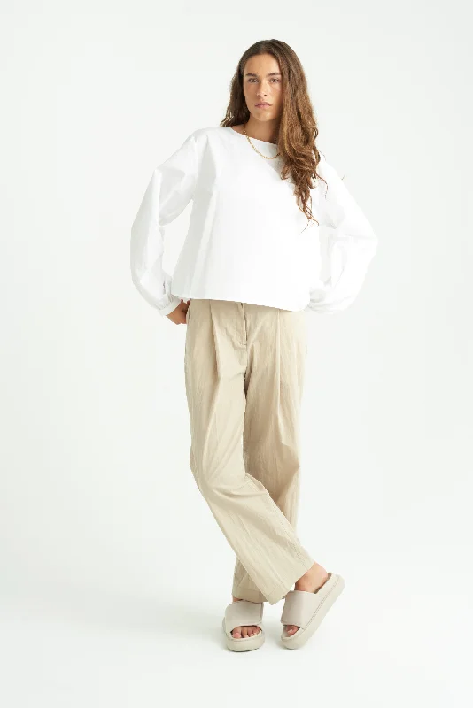 SAI SHIRT WHITE Casual Oversized Short Shirt