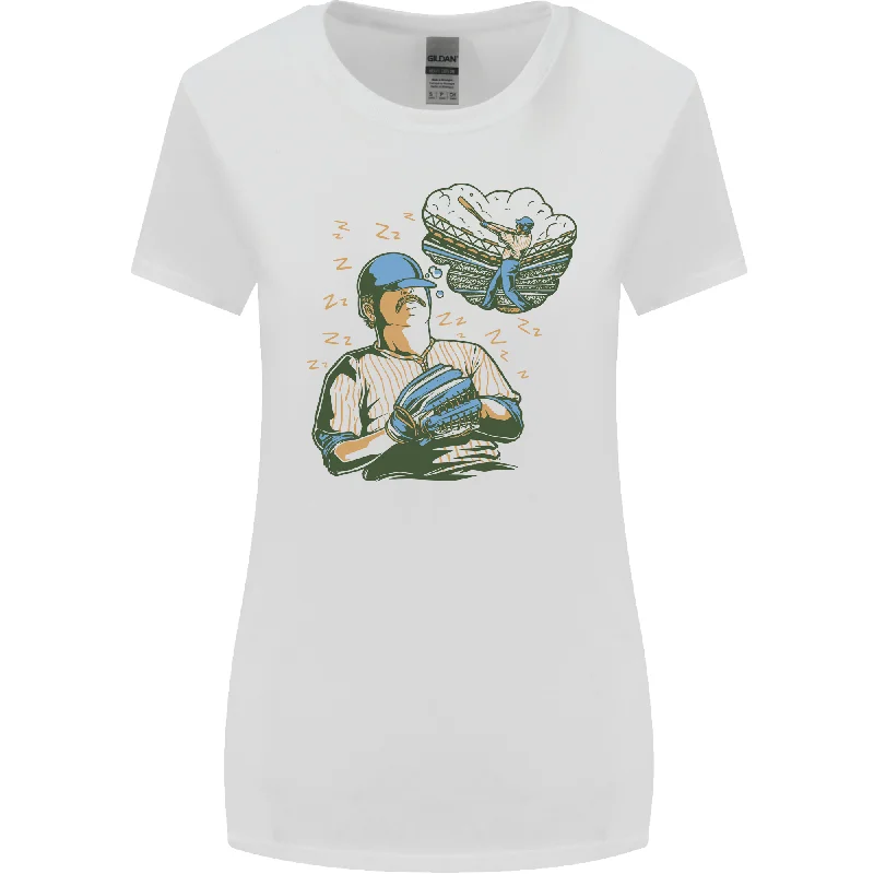 A Baseball Player Womens Wider Cut T-Shirt Mesh Canvas Denim