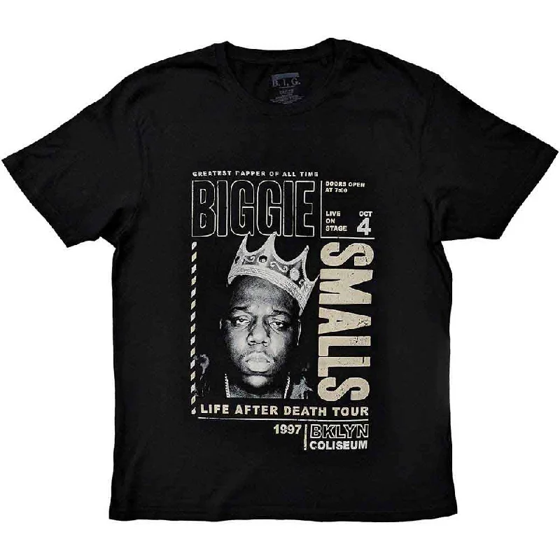 Biggie Smalls | Official Band T-Shirt | Life After Death Tour Striped Floral Plaid