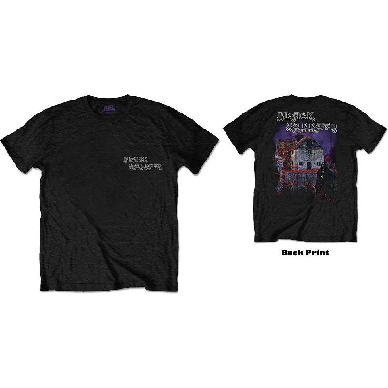 Black Sabbath | Official Band T-Shirt | Debut Album (Back Print) Hooded Caped Shawl Collar