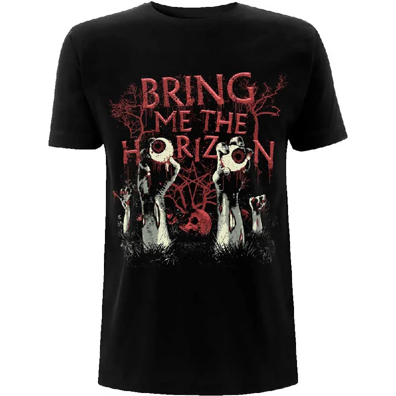 Bring Me The Horizon | Official Band T-Shirt | Graveyard Eyes Silk Blend Satin Velvet