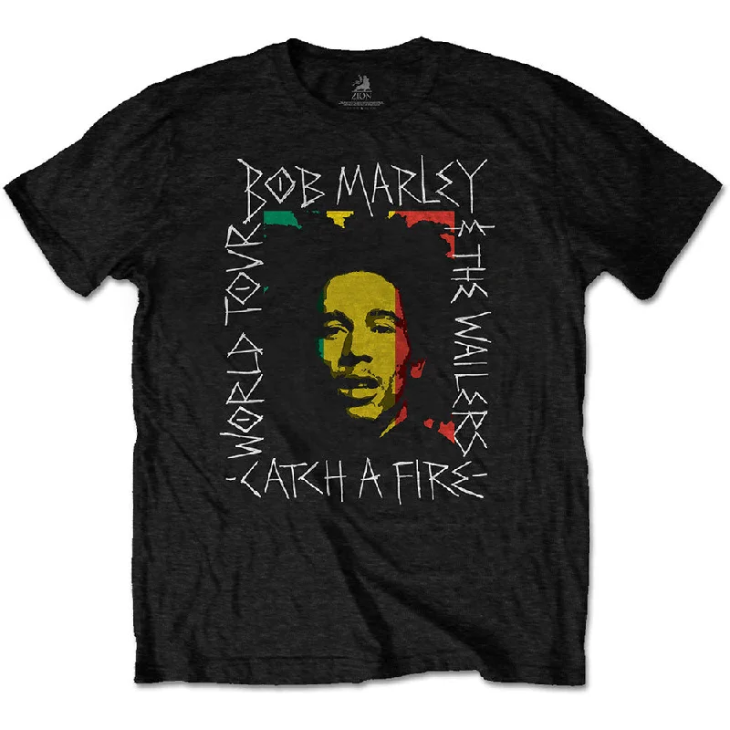 Bob Marley | Official Band T-Shirt | Rasta Scratch Mesh Fabric Canvas Fabric Denim Fabric