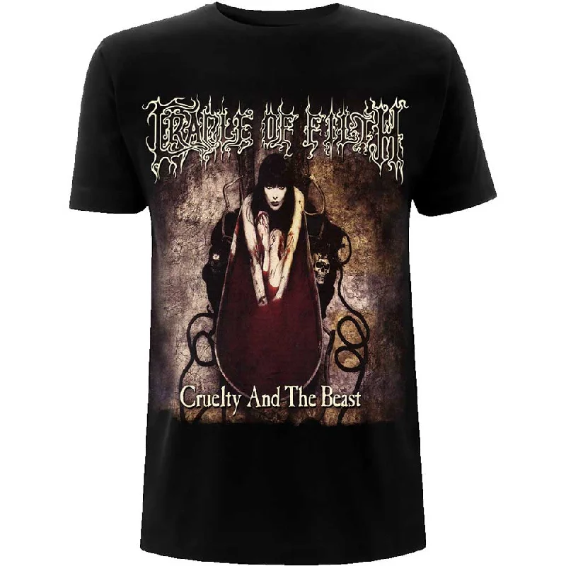 Cradle Of Filth | Official Band T-Shirt | Cruelty & The Beast Thin T-Shirt Open Front Quick Dry