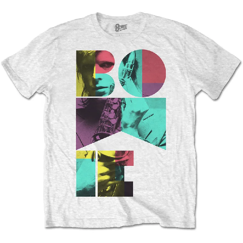 David Bowie | Official Band T-Shirt | Colour Sax Chenille Blend Fleece Blend Nylon Blend