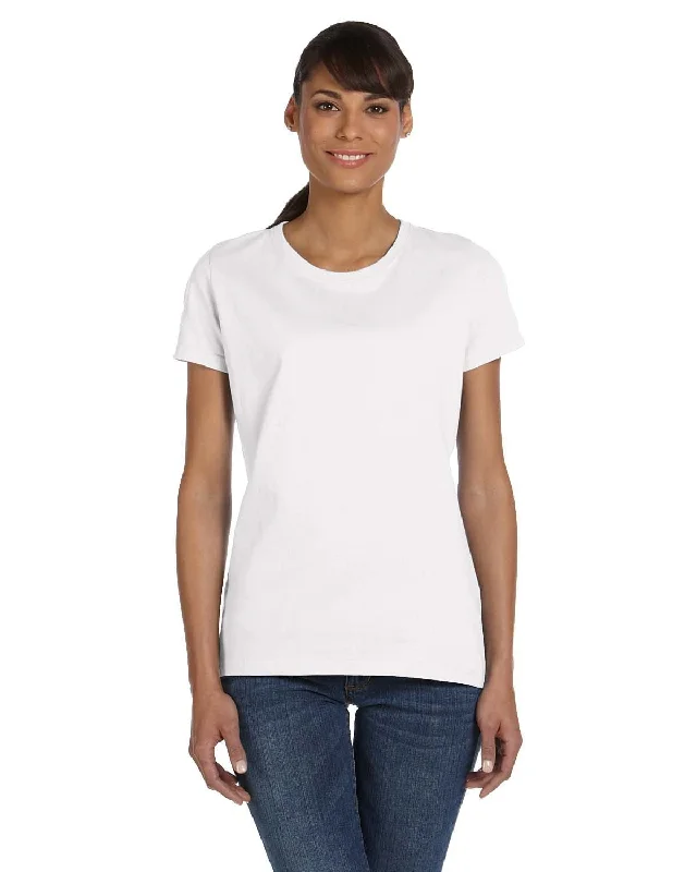 Fruit of the Loom Ladies Heavy Cotton T-Shirt | White Fleece Fabric Down Fabric Feather Fabric