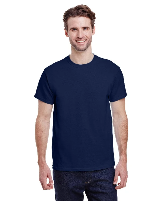 Gildan Ultra Cotton Heavyweight T-Shirt | Navy Front Pockets Side Pockets Patch Pockets