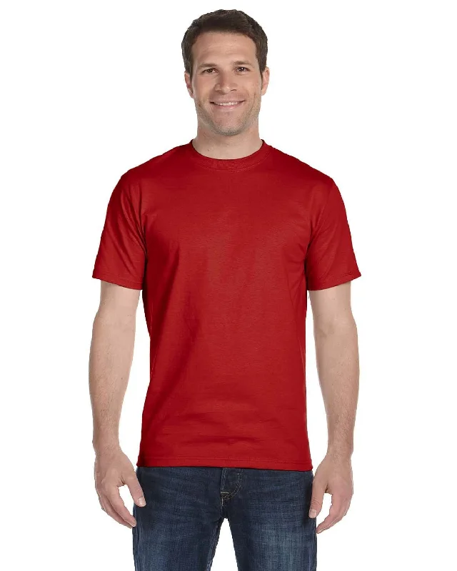 Hanes ComfortSoft 100% Cotton T-Shirt | Deep Red Basic T-Shirt Crew Neck Short Sleeve