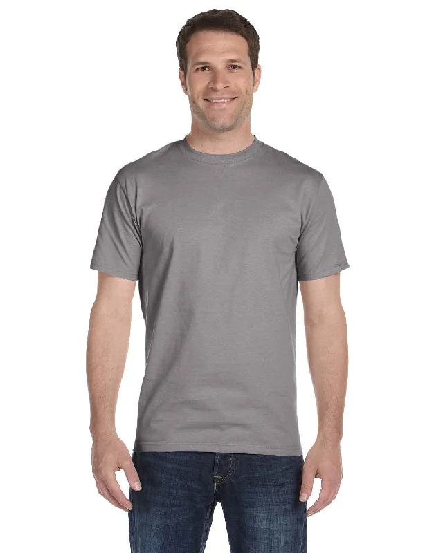 Hanes ComfortSoft 100% Cotton T-Shirt | Graphite Graphic Embroidered Appliqued