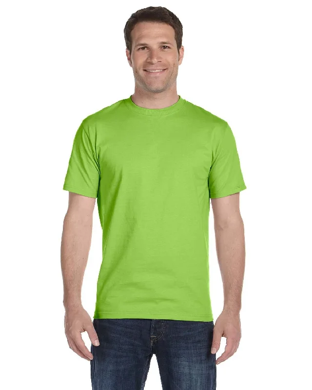 Hanes ComfortSoft 100% Cotton T-Shirt | Lime Fitted T-Shirt Seamless Stretchy