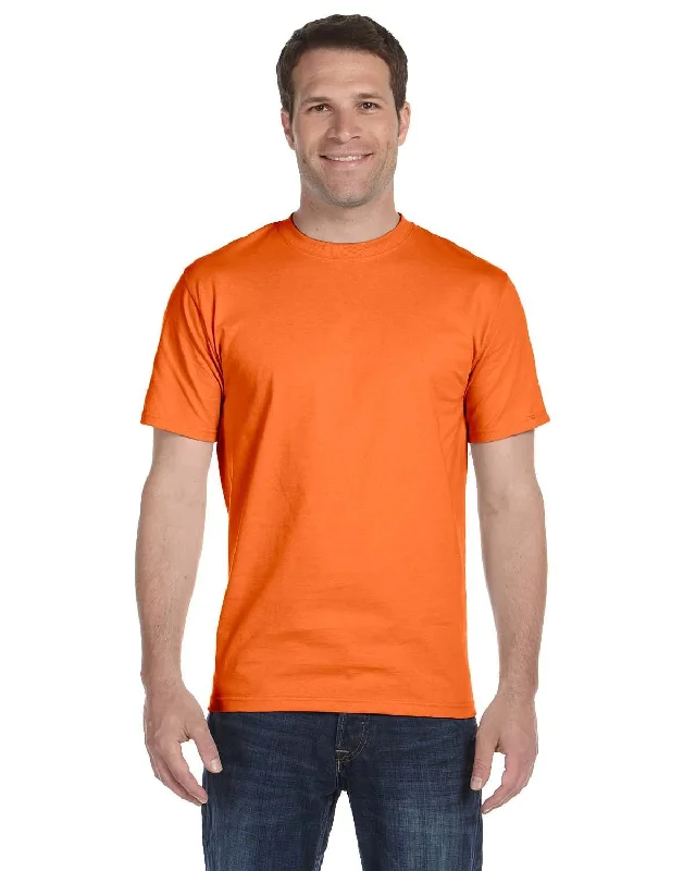 Hanes ComfortSoft 100% Cotton T-Shirt | Orange Chenille Blend Fleece Blend Nylon Blend