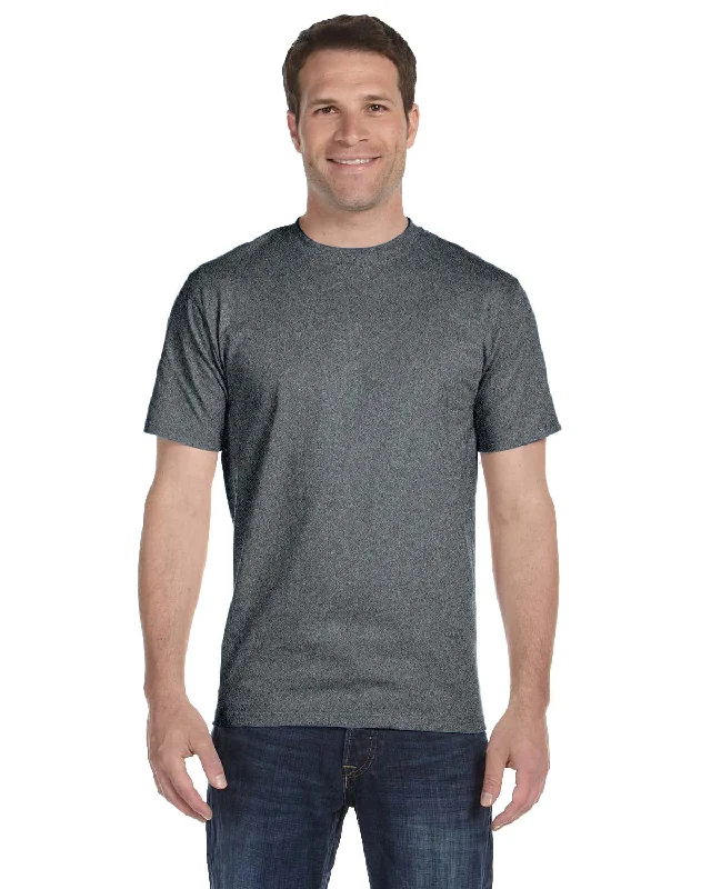 Hanes ComfortSoft 100% Cotton T-Shirt | Oxford Gray Sequined Glittery Shiny