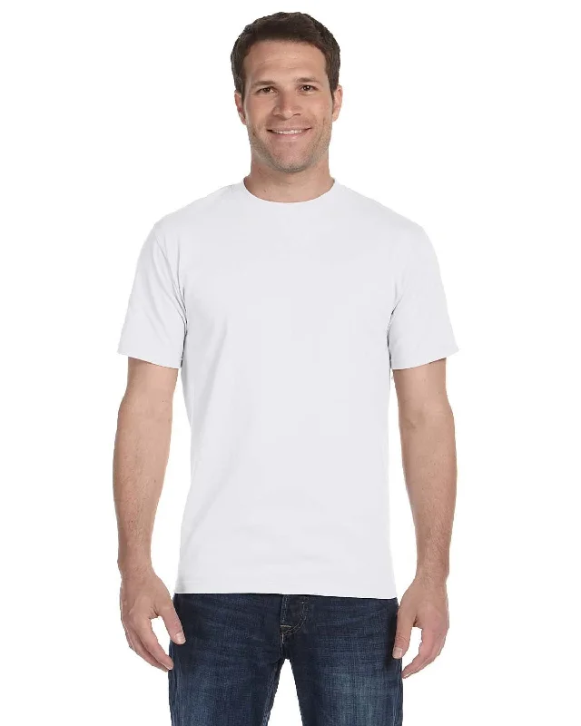 Hanes ComfortSoft 100% Cotton T-Shirt | White Graphic Embroidered Appliqued