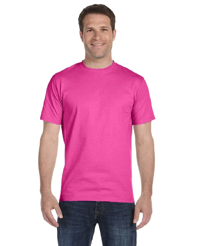 Hanes ComfortSoft 100% Cotton T-Shirt | Wow Pink Rayon Velvet Corduroy