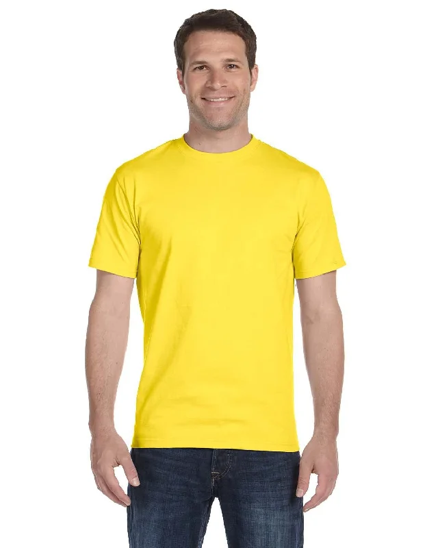 Hanes ComfortSoft 100% Cotton T-Shirt | Yellow Thin T-Shirt Open Front Quick Dry