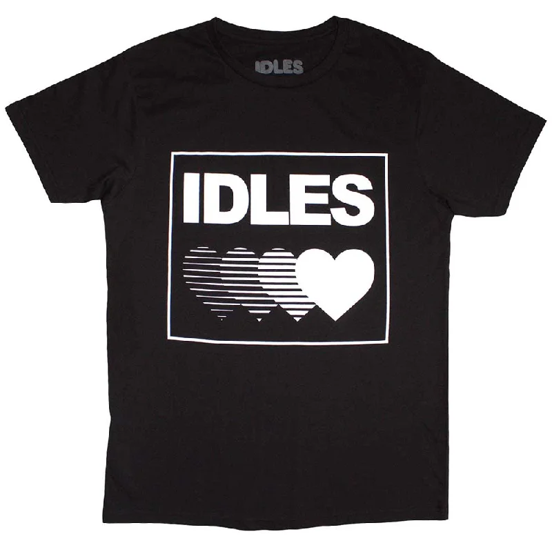 Idles | Official Band T-Shirt | Gradient Heart Basic T-Shirt Crew Neck Short Sleeve