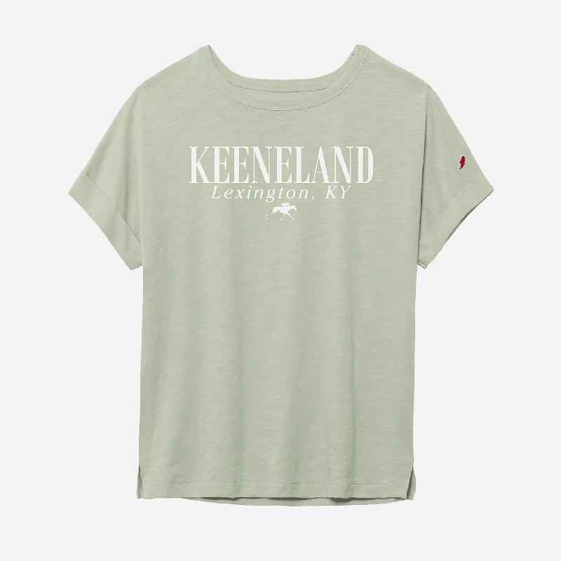 League Keeneland Women's Slub Tee Oversized T-Shirt Spandex breathable