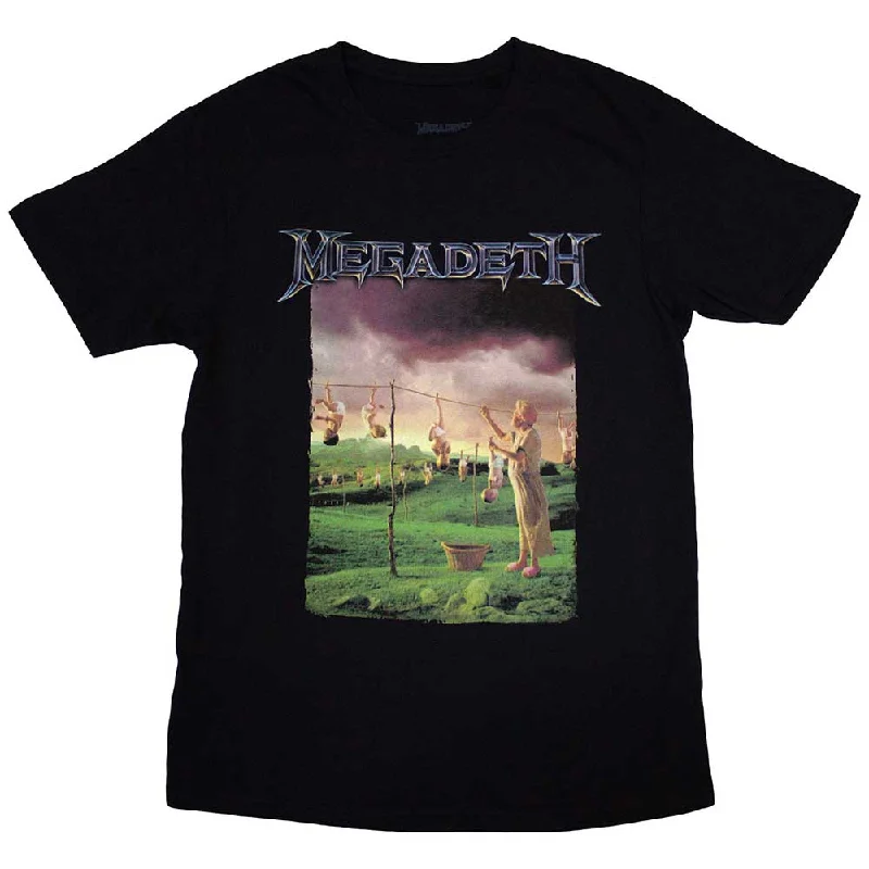 Megadeth | Official Band T-Shirt | Youthanasia Tracklist (Back Print) Terry Blend Velvet Blend Canvas Blend