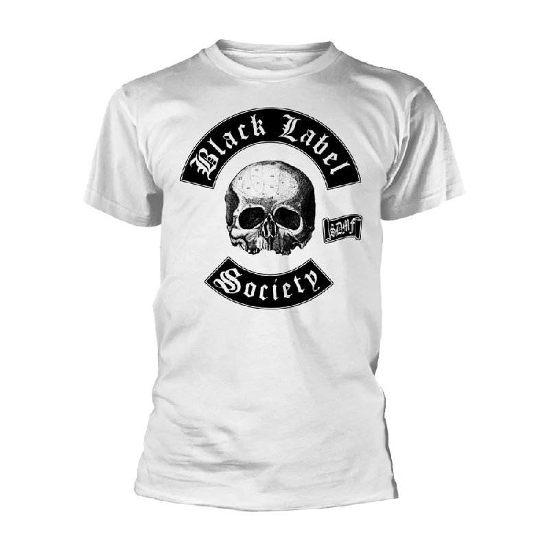 Black Label Society Unisex T-shirt: Skull Logo (White) Seamless Knitted Crochet