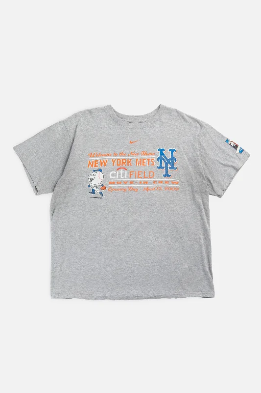 Vintage NY Mets MLB Tee - L Mesh Canvas Denim