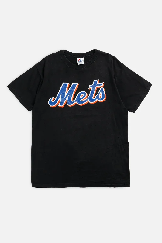 Vintage NY Mets MLB Tee - L Welt Pockets Slit Pockets Flap Pockets