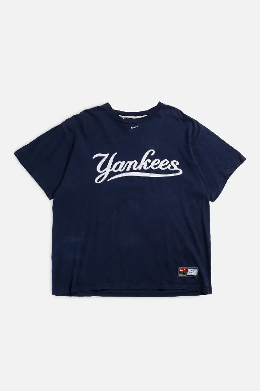 Vintage NY Yankees MLB Tee - L Plaid T-Shirt Polka Dot Checkered