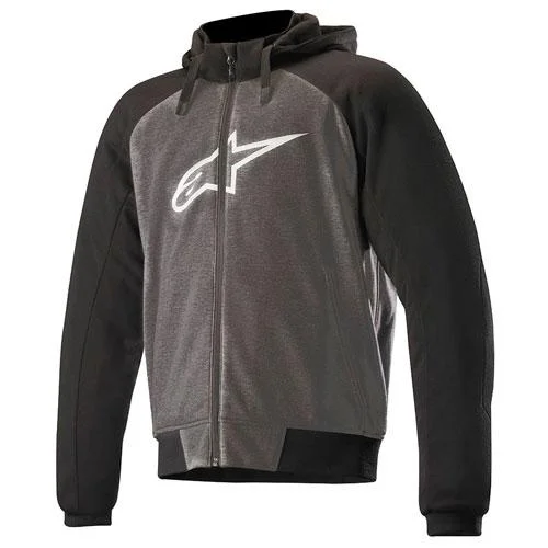 Alpinestars - Chrome Black/Grey Sports Road Hoody Hoodie with Frayed Bohemian Relaxed