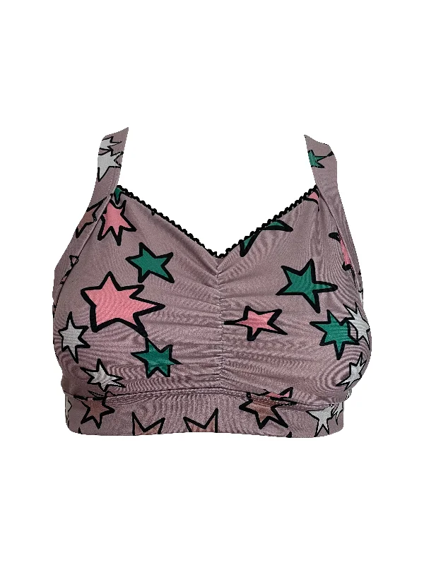 Zale Constanza Bra Stardust in Pink Pink Suede/Simply Green/Peony Comfortable Lounge Bra