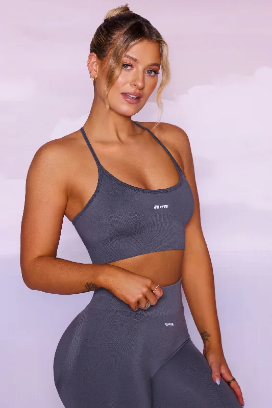 Sports Bra in Grey Comfortable Lace Bralette