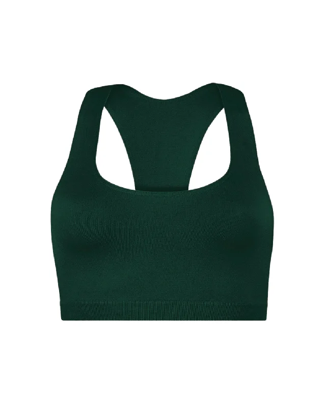 ELATED Bra Top | Dark Green Stretchy Full Coverage