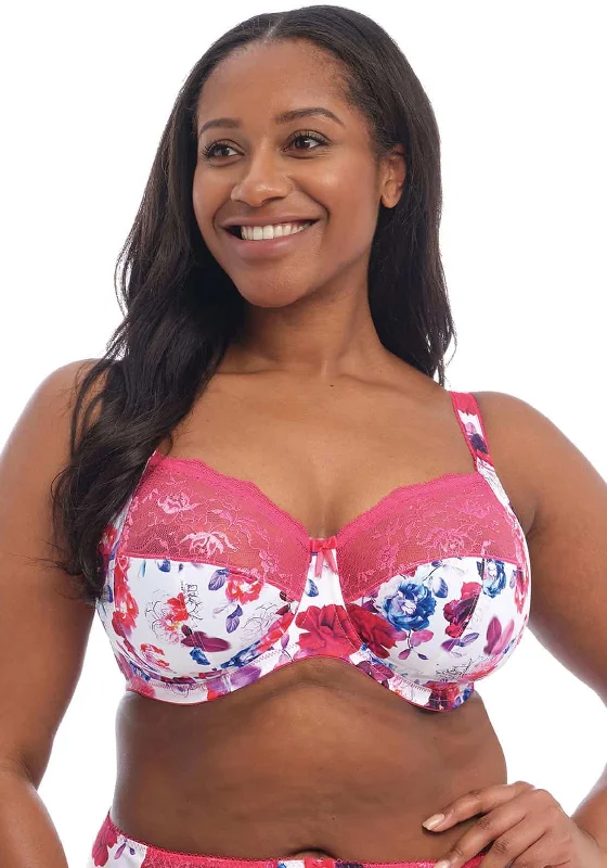 Elomi Morgan Floral Stretch Banded Bra, Pink Multi Full Coverage Bralette