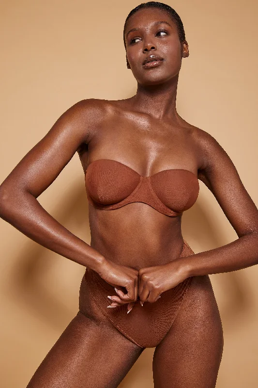 Soft Mesh Strapless Bra in Chestnut Soft Mesh Bra