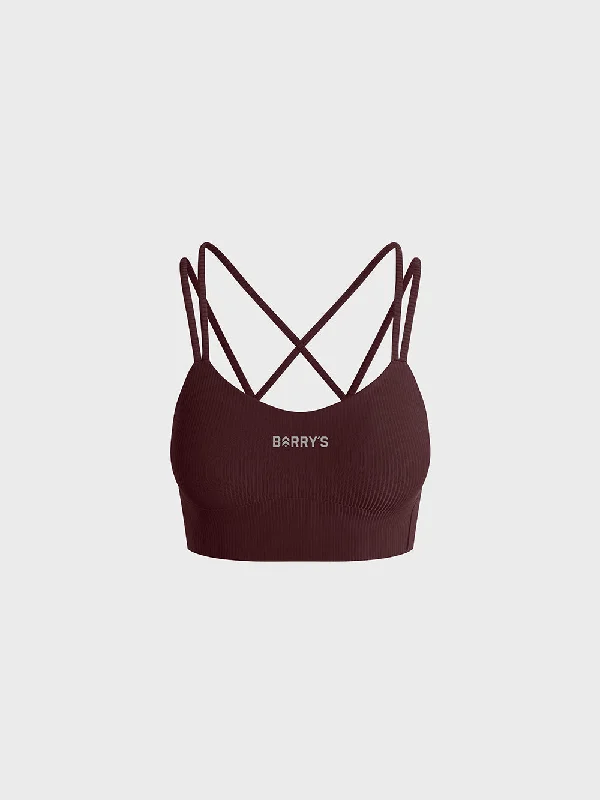 LULULEMON GARNET LIKE A CLOUD RIBBED LONGLINE BRA B-D High Support Bra