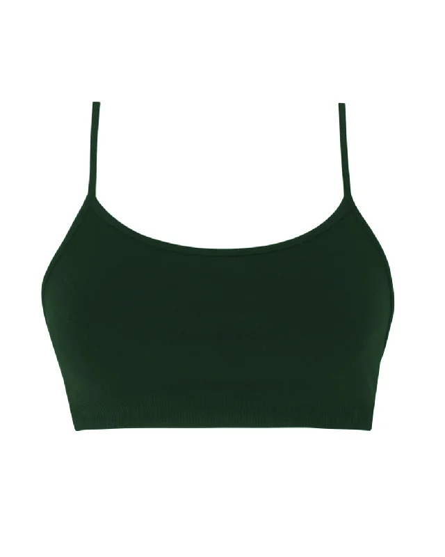 SINCERE Bra Top | Dark Green Sexy Mesh Bra