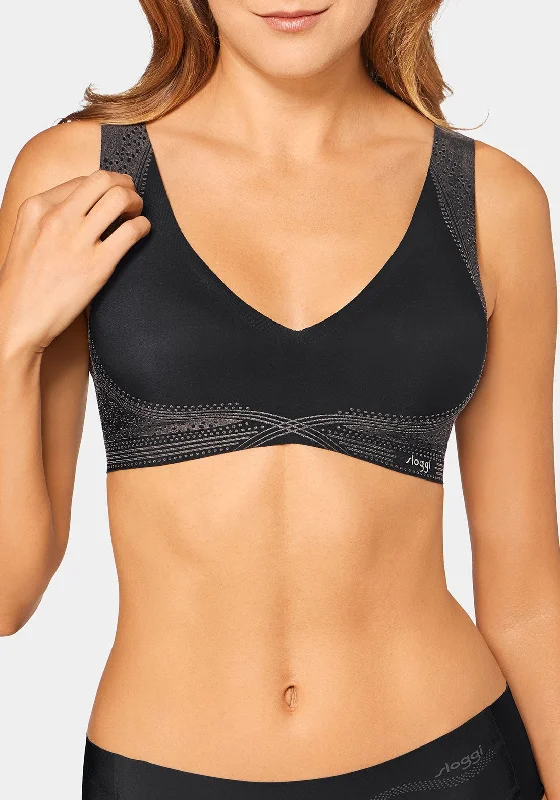 Sloggi Zero Feel Non Wired Bra, Black Smooth Push-Up Bra