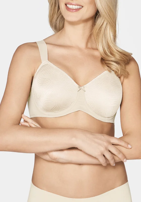 Triumph Essential Minimizer Underwired Bra, Off White Stretchy Wireless Bra