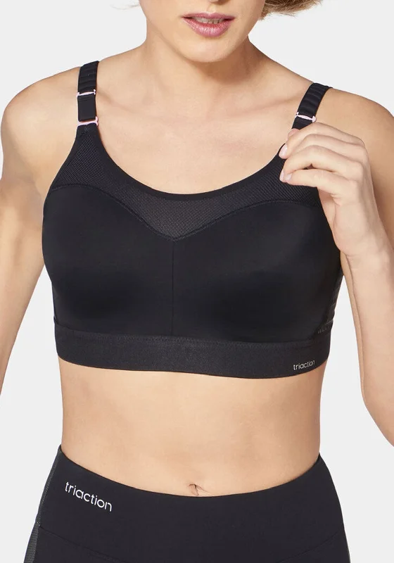 Triumph Triaction Control Lite Wired Sports Bra, Black Multi-Way Bra Design