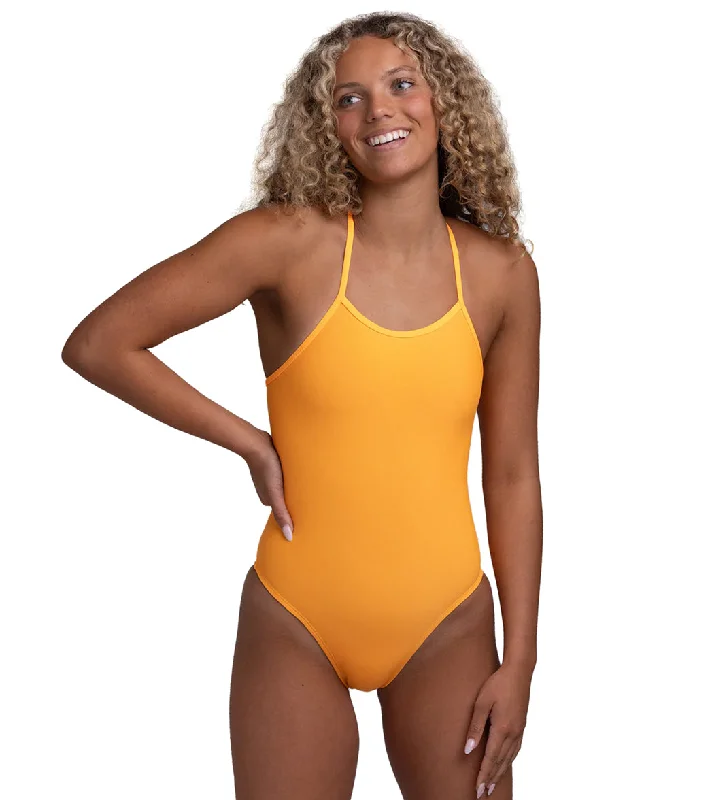 JOLYN Women's Brandon 2 Solid One Piece Swimsuit Atomic Retro Swimwear Style