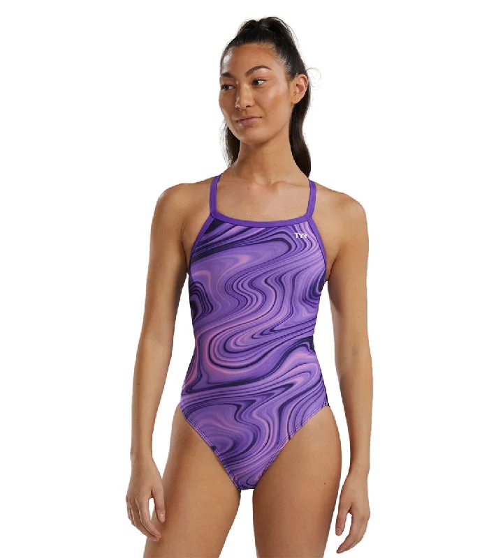 TYR Women's Vitality Durafast Elite Diamondfit One Piece Swimsuit Push-Up Swimsuit Top