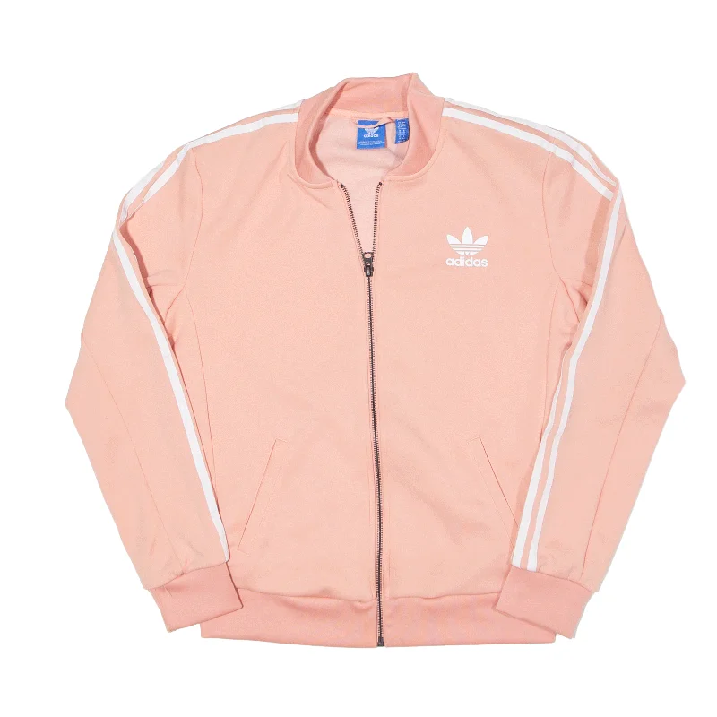 ADIDAS Pink Track Jacket UK 12 Insulated Jacket Fitted Jacket Loose Jacket