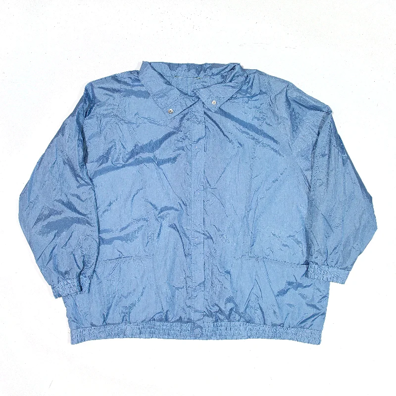 Coach Satin Jacket Blue 90s Womens 4XL Fleece Jacket Down Jacket Feather Jacket