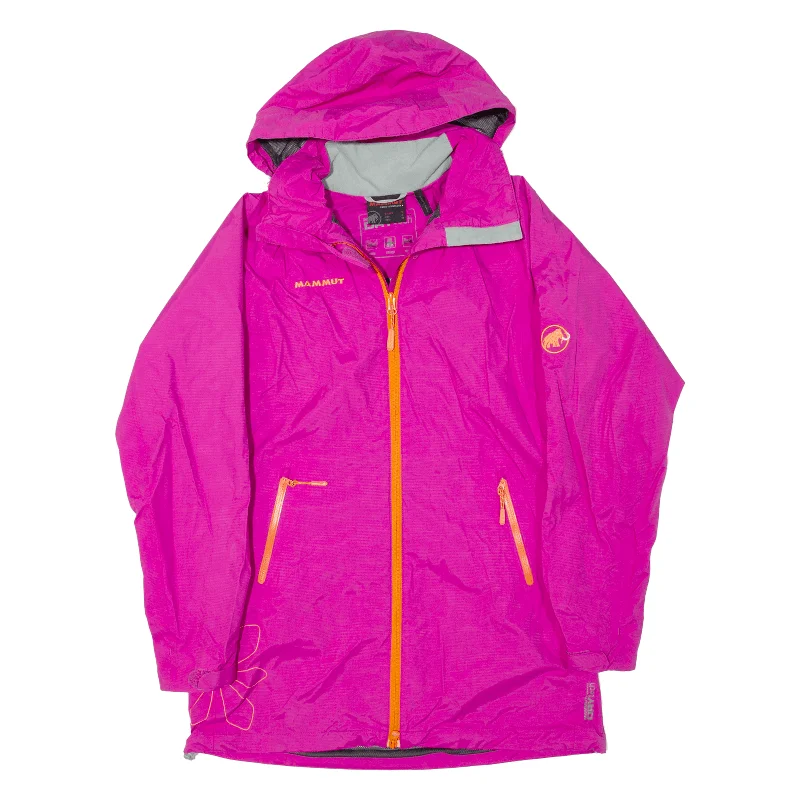 MAMMUT Dry Tech Womens Rain Jacket Pink Hooded S Faux Fur Jacket Real Fur Jacket Shearling Jacket