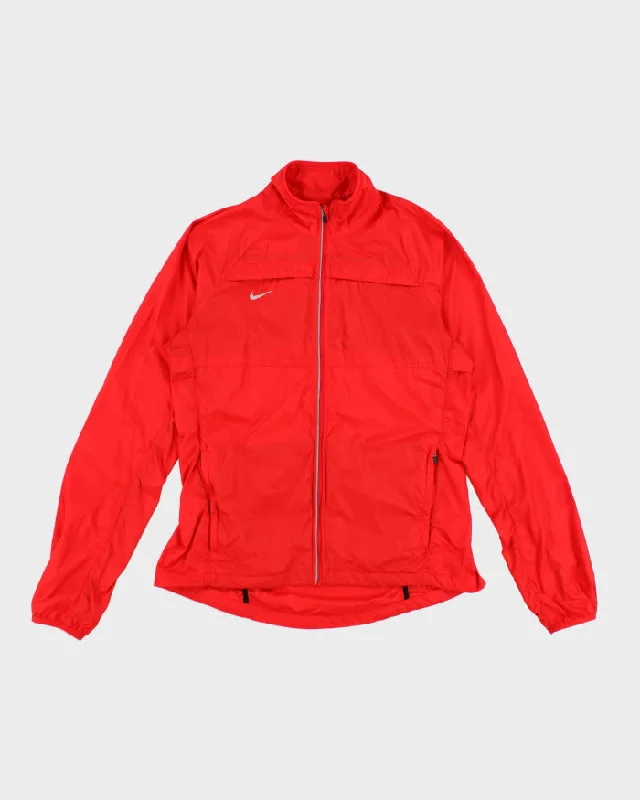 Nike Womens Red Light Jacket - M Boat Neck Shawl Collar Notched Collar