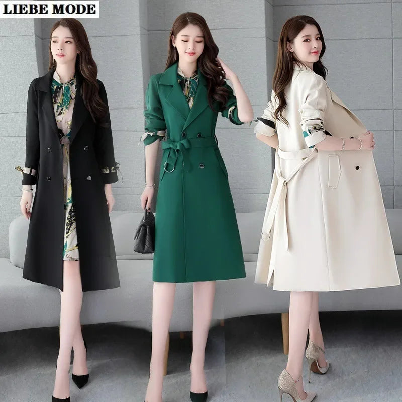 Women's Elegant Chic Two Piece Suit for Women Long Coat and Dresses Korean Fashion Sashes Jacket with Floral Print Dress Sets Print Jacket Jacquard Jacket Patchwork Jacket