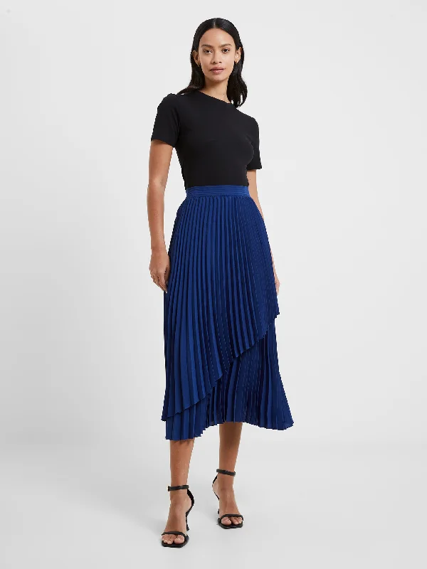 Arie Pleated Midi Skirt relaxed fit skirt