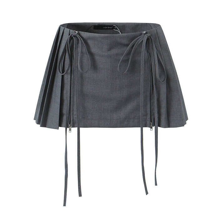 Arilyn Pleated Mini Skirt wrap skirt elegant